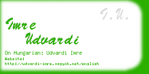 imre udvardi business card